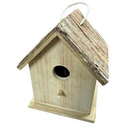 Rackhams Rustic Wild Bird House - White/Brown - White/Brown - One Size - 100% Mixed