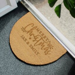 Rackhams Personalised Christmas Half Moon Indoor Doormat - thumbnail 4