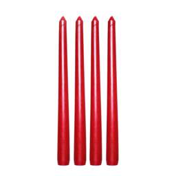 Rackhams Venetian Candles (Pack Of 10) - Red - One Size - Red - 98% Wax/2% Cotton - thumbnail 2