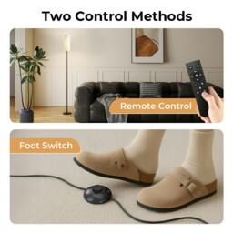 Rackhams Led Floor Lamp Bedside Light Dimmable Remote & Foot Switch Bulb Included - thumbnail 6