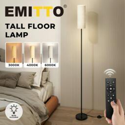 Rackhams Led Floor Lamp Bedside Light Dimmable Remote & Foot Switch Bulb Included - thumbnail 2