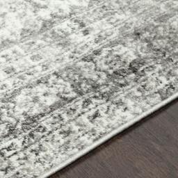 Rackhams Monte Carlo-Vintage Grey White Charcoal Traditional Boho Rug - 80 x 220 cm - thumbnail 4