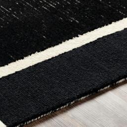 Rackhams Brooklyn-Hand Tufted Cream Black Wool Modern Rug - 183 x274 cm - thumbnail 3