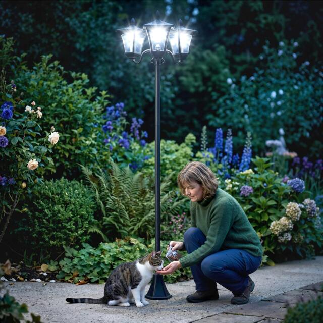 Rackhams Outdoor Garden Solar Light with Base Energy-efficient IP44 Dimmable - image 1