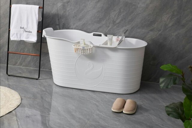 Rackhams Bathtub Adults Freestanding Bath for Hot Bath and Ice Bath for Small Bathroom White - image 1