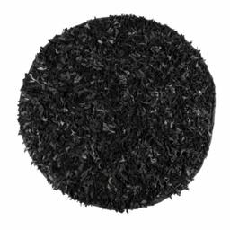 Rackhams Dallas Leather Shaggy Rug - Black - 120 x 180 cm - thumbnail 6
