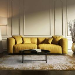 Rackhams Kuza Border Gold Rug - 200x290cm - thumbnail 2