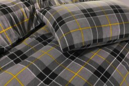 Rackhams Flannelette Tartan Check Brushed Cotton Duvet Cover Set - Red - Single - thumbnail 3