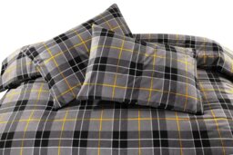Rackhams Flannelette Tartan Check Brushed Cotton Duvet Cover Set - Red - Single - thumbnail 5