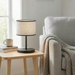 Rackhams ECO Table Lamp 1 x E27 Grey / Black - thumbnail 3
