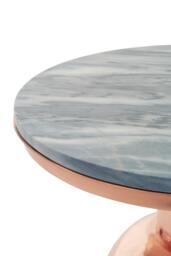 Rackhams Amira Black Marble Top Copper Base Side Table. - thumbnail 2