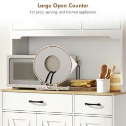 Rackhams 175cm Tall Kitchen Pantry, Kitchen Cabinet w/ Drawers, Shelves, White - Kitchen Pantry Cabinet - 94W x 39.5D x 175.2H cm - Particleboard - thumbnail 5