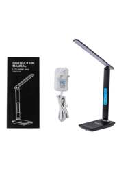 Rackhams Dimmable LED Desk Lamp with Wireless Charger - Black - One Size - thumbnail 2