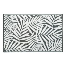 Rackhams Lightweight Reversible Plastic Woven Outdoor Rug, 120x170cm, Leaves - thumbnail 2
