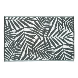 Rackhams Lightweight Reversible Plastic Woven Outdoor Rug, 120x170cm, Leaves - thumbnail 1