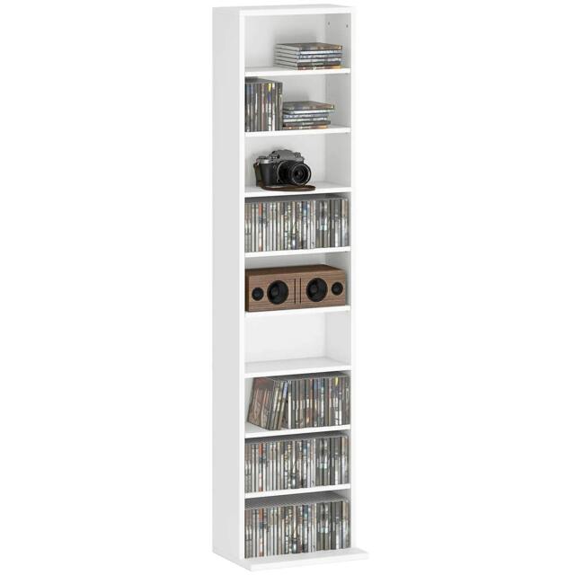 Rackhams 260 Narrow CD Storage Unit - White