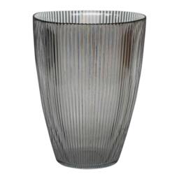 Rackhams Ribbed Tall Vase - Charcoal - thumbnail 1