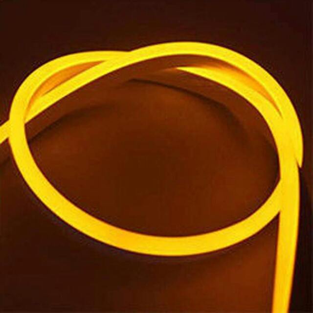 Rackhams 12V LED Neon Rope Light 3m, IP65 Waterproof Flex Tube, 3000K Warm White, Plug & Play with UK Power Adapter - image 1