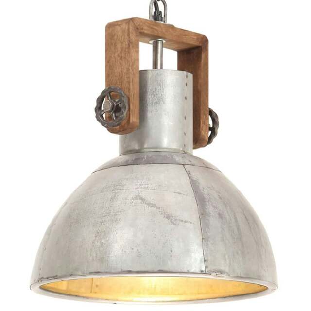 Rackhams Industrial Hanging Lamp 25 W Silver Round 30 cm E27