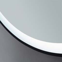 Rackhams Round Metal Framed LED Wall Mirror - 60cm W x 4cm D x 60cm H - thumbnail 6