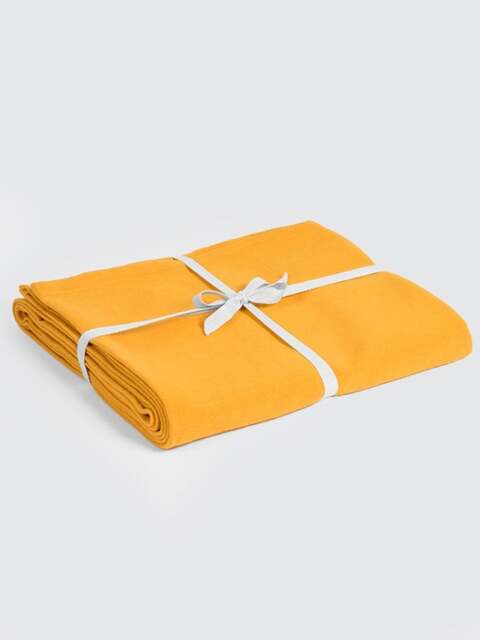 Rackhams GOTS Organic Cotton Yoga Blanket - Yellow - image 1