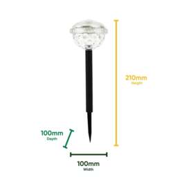 Rackhams Pack of 2 Solar Disco Stake LED Lights – Colour Changing Garden Lights - thumbnail 2