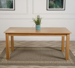 Rackhams Oslo 180 x 90cm Large Oak Dining Set with Harvard Oak Chairs - Natural Oak - 6 chairs - thumbnail 6