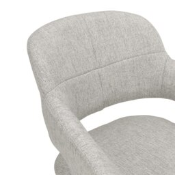 Rackhams Set of 2 Grey Linen Dining Chair with Metal Legs - thumbnail 5