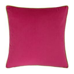 Rackhams Meridian Velvet Cushion Cover - Hot Pink/Lime - 45cm x 45cm - Hot Pink/Lime - 100% Polyester
