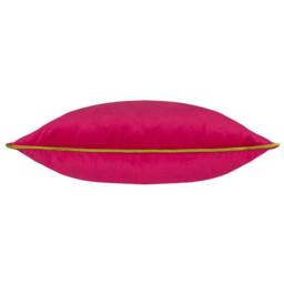 Rackhams Meridian Velvet Cushion Cover - Hot Pink/Lime - 45cm x 45cm - Hot Pink/Lime - 100% Polyester - thumbnail 3