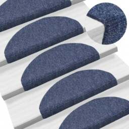 Rackhams Self-adhesive Stair Mats 10 pcs Blue 65x21x4 cm Needle Punch - thumbnail 1