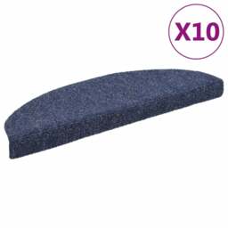 Rackhams Self-adhesive Stair Mats 10 pcs Blue 65x21x4 cm Needle Punch - thumbnail 2