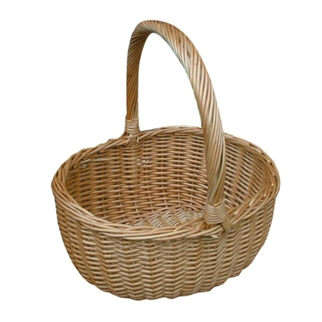 Rackhams Buff Hollander Wicker Shopping Basket