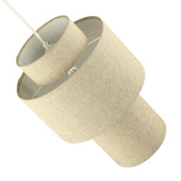 Rackhams Designer Natural Oatmeal Beige Linen Triple Level Pendant Light Shade - thumbnail 4