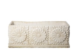 Rackhams Large Daisy design Stone Planter Trough - thumbnail 4