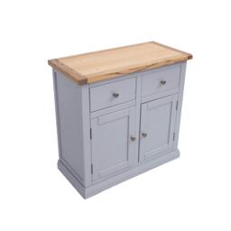 Rackhams Rocca Grey 2 Drawer 2 Door Sideboard Brass Knob - Grey - thumbnail 4