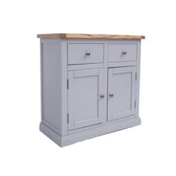 Rackhams Rocca Grey 2 Drawer 2 Door Sideboard Brass Knob - Grey - thumbnail 1
