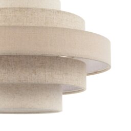 Rackhams Five Tier Pendant Lighting Shade with Natural Oatmeal and Beige Linen - thumbnail 4