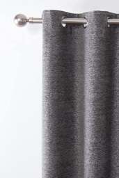 "Rackhams Rivington Heavyweight Eyelet Curtains - Grey - 90 x 72""" - thumbnail 2