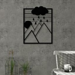 Rackhams Modern Metal Wall Art Dreamer Home Ornament Decorative Minimalist Design Hanging Wall Sculpture, Black - Metal - Black - thumbnail 2