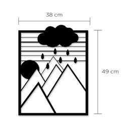Rackhams Modern Metal Wall Art Dreamer Home Ornament Decorative Minimalist Design Hanging Wall Sculpture, Black - Metal - Black - thumbnail 3