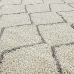 Rackhams Moroccan Ivory Grey Shaggy Rug - 800 - 140X200 cm - thumbnail 2