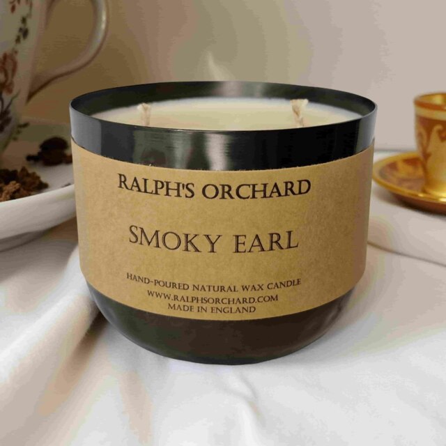 Rackhams Smoky Earl Scented Candle - Black 2-Wick - Black 2-Wick - image 1