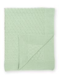 Rackhams Baby Organic Diamond Blanket Soft Sage - One Size - Green