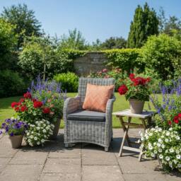"Rackhams Scatter Cushions Polyester 45cm x 45cm (18""x18"") – Outdoor Garden Sofa Cushions - UK Made - Black" - thumbnail 3