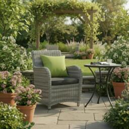 "Rackhams Scatter Cushions Polyester 45cm x 45cm (18""x18"") – Outdoor Garden Sofa Cushions - UK Made - Black" - thumbnail 5