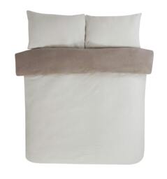 Rackhams Luxury Super Soft & Reversible Teddy Fleece Duvet Cover and Pillowcase - Super King - thumbnail 6
