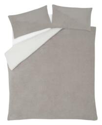 Rackhams Luxury Super Soft & Reversible Teddy Fleece Duvet Cover and Pillowcase - Super King - thumbnail 3