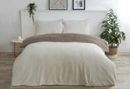 Rackhams Luxury Super Soft & Reversible Teddy Fleece Duvet Cover and Pillowcase - Super King - thumbnail 4