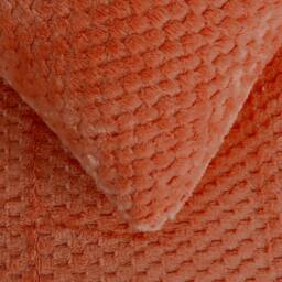 Rackhams Luxury Super Soft & Reversible Waffle Teddy Fleece Duvet Set- Rust - Super King (220cm x 260cm) - thumbnail 2
